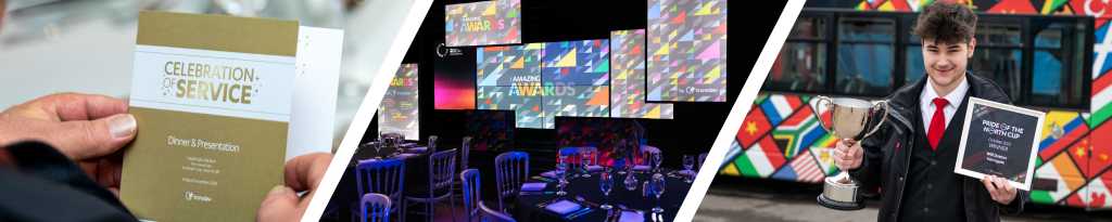 company awards; celebration of service, amazing awards and pride of the north