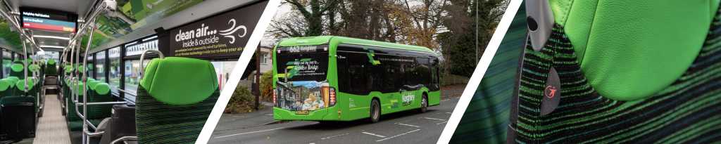 Keighley electric buses interior and exterior